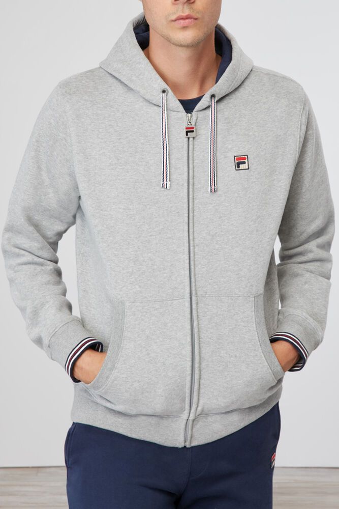 Fila Sweatshirt Mens Grey - Tenconi Hooded - Philippines 5876194-CJ